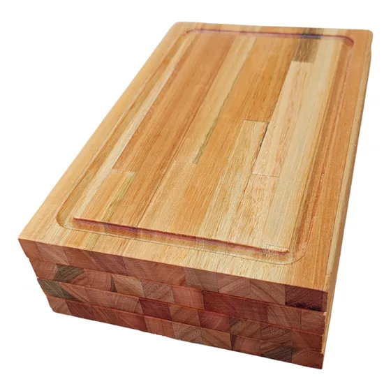 Set X4 Platos Madera Eucalipto Asado