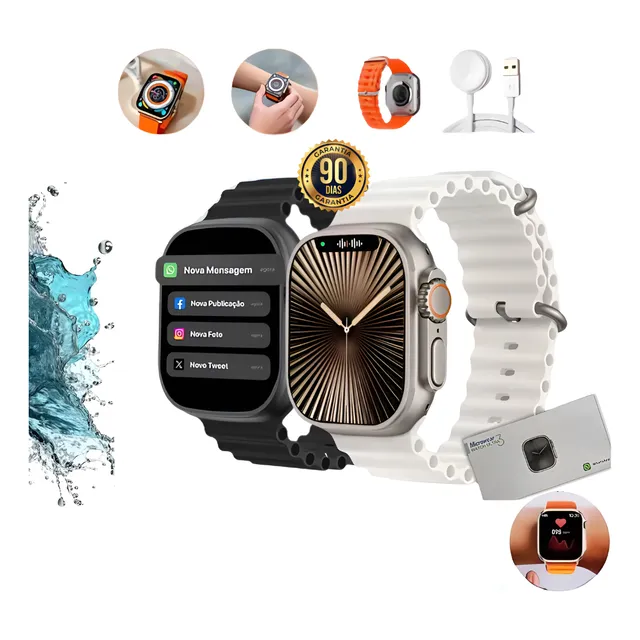 Relógio Smartwatch Prova D'agua Ultra 3w Watch 10 49mm Nfc