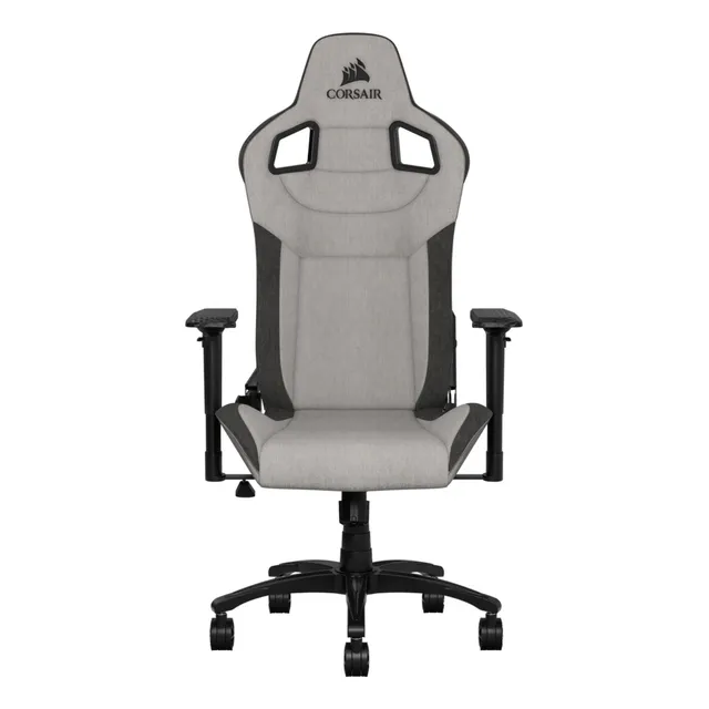 Silla de escritorio Corsair T3 Rush gamer ergonómica gris y charcoal con tapizado de tela