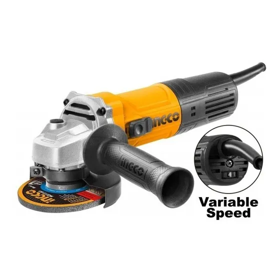 Galletera Esmeril Angular 900w Velocidad Variable Ingco Color Amarillo