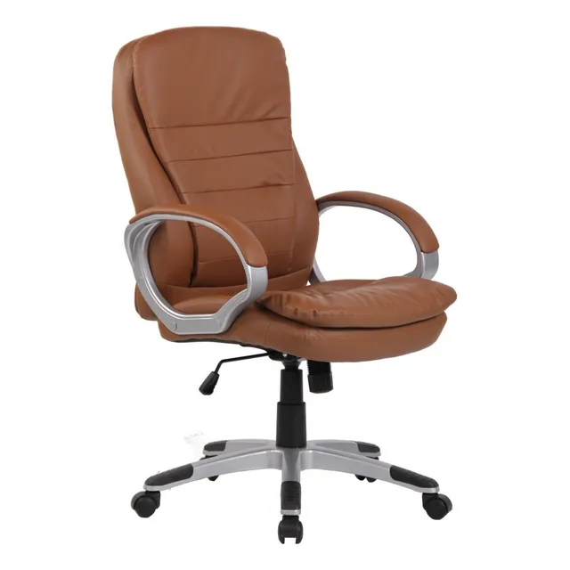 Silla Giratoria Ejecutiva De Oficina - Muy Comoda - By 6005 Color Marrón claro Material del tapizado Cuero sintético