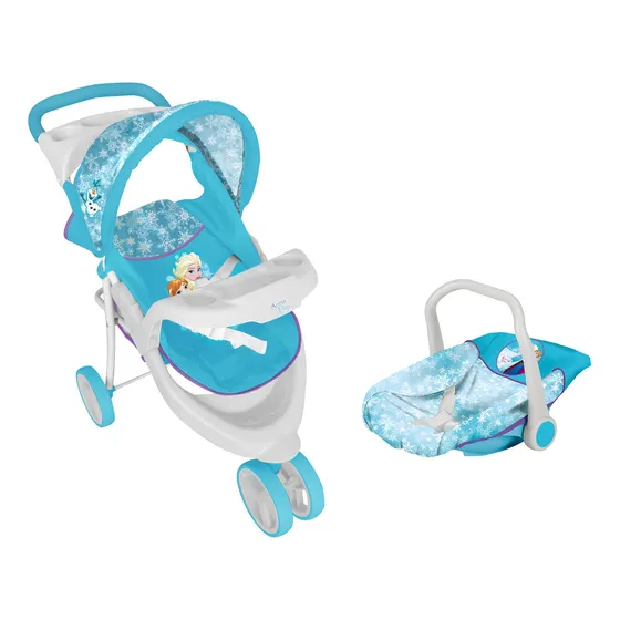 Coche Travel Jogger De Juguete Para Muñeca Frozen Disney Color Celeste