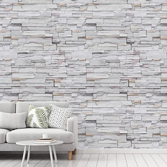 Papel Tapiz Autoadhesivo Para Paredes De Piedra 3d 45cm*10m Gris