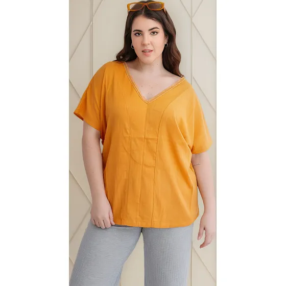 Blusa De Lino Dama C/corte El La Espalda T/especial- Nellore