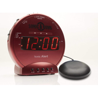 Reloj Despertador Sonic Alert Rojo Liso , Digital , Plastico Reloj Despertador Sonic Alert Rojo Liso , Digital , Plastico