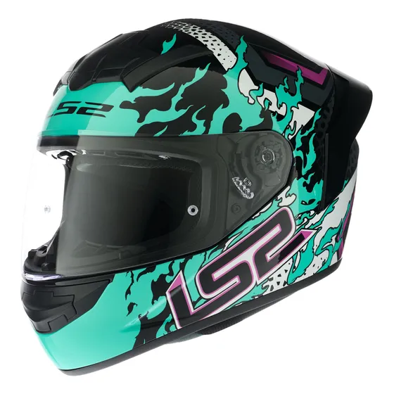 Casco Moto Integral Ls2 352 Rookie Graficas Spoiler Gaona