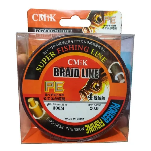 Linha Multifilamento Pesca Carretilha Molinete Superx4 300m Cor Marrom