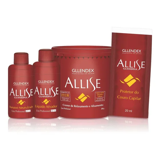 Allise Guanidina Kit Relaxamento E Alisamento 360g