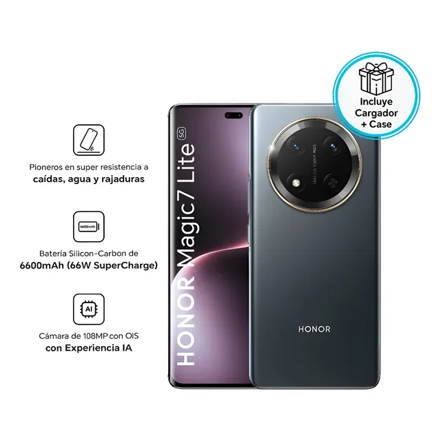 Celular Honor Magic 7 Lite 8gb 512gb Titanium Black Brp-nx3