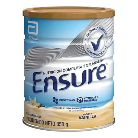 Suplemento en polvo Ensure Proteína, vitaminas, minerales sabor vainilla x 850g