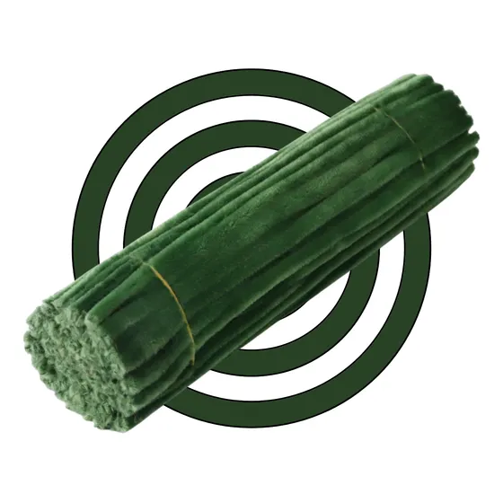 Limpia Pipas Para Manualidades Color Verde Musgo X 100 Unds