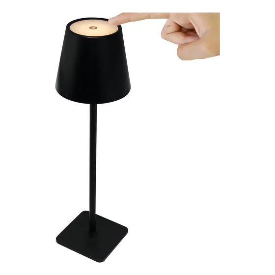 Candeeiro de Mesa talog D.S. Recarregável Lâmpada Sem Fios Estrutura Preta 127/220V DS