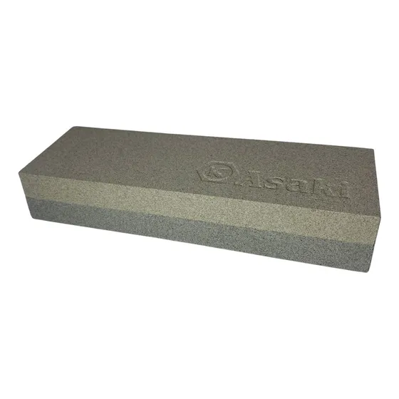 Piedra Para Afilar Cuchillos Hachas Doble Grano 120/160 Color Gris