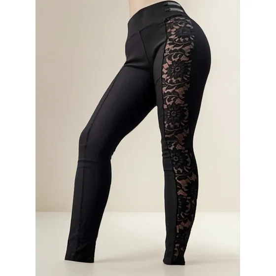 Pantalón Bengalina Con Encaje