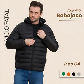 Jaqueta Puffer Bobojaco Capuz De Nylon ImpermeĂĄvel Jaqueta Puffer Bobojaco Capuz De Nylon ImpermeĂĄvel