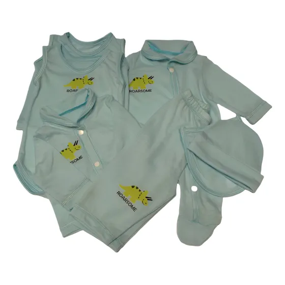 Set X 7 Piezas Primer Dia Niña Dyn Dam Talla 0-3 Meses