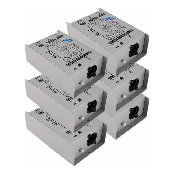 Kit 6 Direct Box Passivo Arcano Di-10 Sj