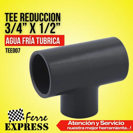 Tee Agua Fría P/pegar Reducción 3/4 X 1/2 Tubrica 12 Uni