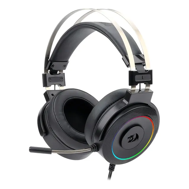 Auriculares gamer Redragon Lamia RGB H320RGB negro con luz LED