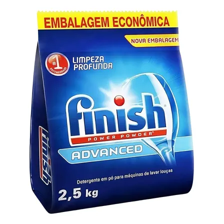 Finish Power Sabao Em Pó Para Lava Louças 2,5kg