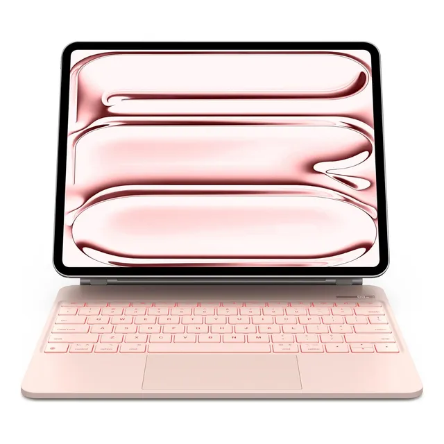 Teclado Y Funda Chesona, Para iPad Pro 13''(m4), Rosa