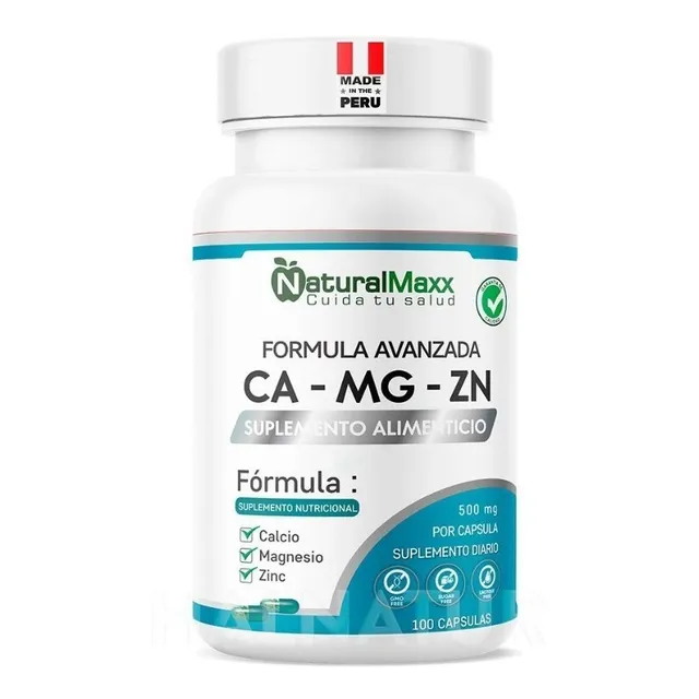 Calcio Magnesio Zinc 100 Capsulas Naturalmaxx