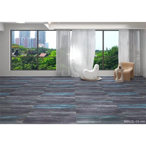 Caja 6m2 Alfombra Modular Diseño Azul Gris Uso Rudo Oficinas