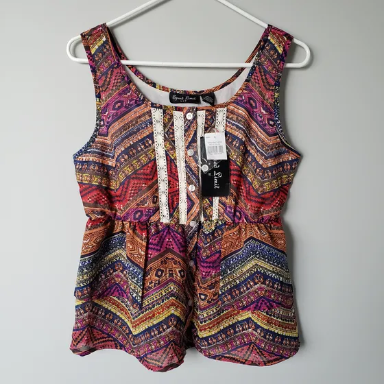 Blusa Multicolor, Talla M, Nueva