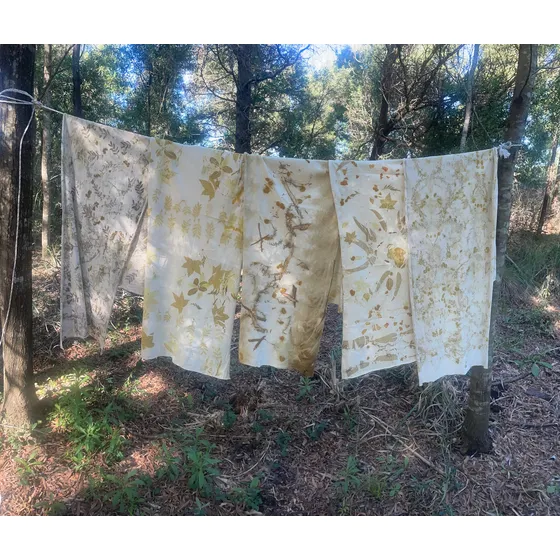 Pañuelo Algodón Ecoprint Trapitos Al Sol Ecoprint Ecoprint Unico