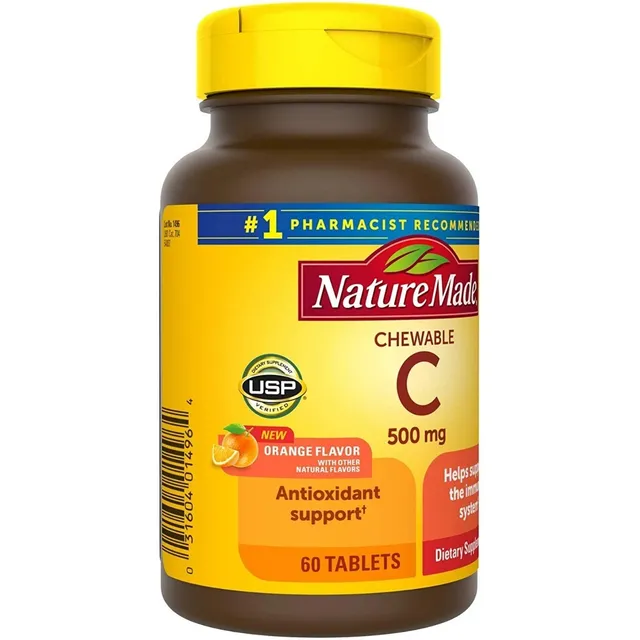 Nature Made Vitamina C 500 Mg 60 Tabletas Masticables