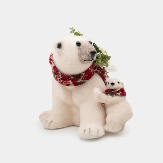 Oso Polar De 21 Cm Con Hijo