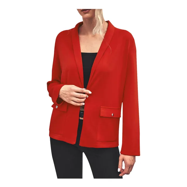 Chaqueta Casual Negocio Para Mujer Boton Manga Larga