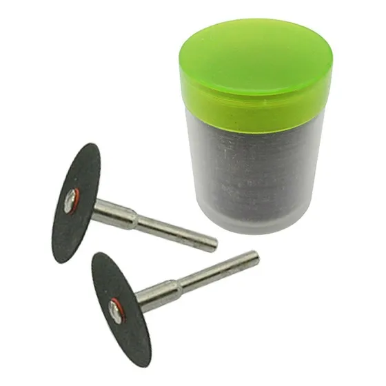 Kit 38 Discos Corte De Resina 24mm + 2 Vastagos Para Dremel