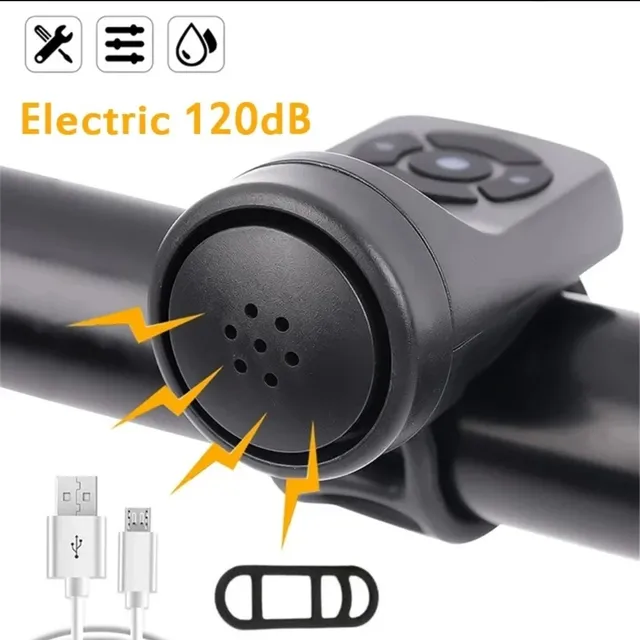Corneta Alarma Electrica Claxon Bicicleta Recargable 120db