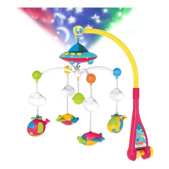Cunero Movil Musical Bebes Cuna Proyector Luz Giratorio Amarillo Raitot