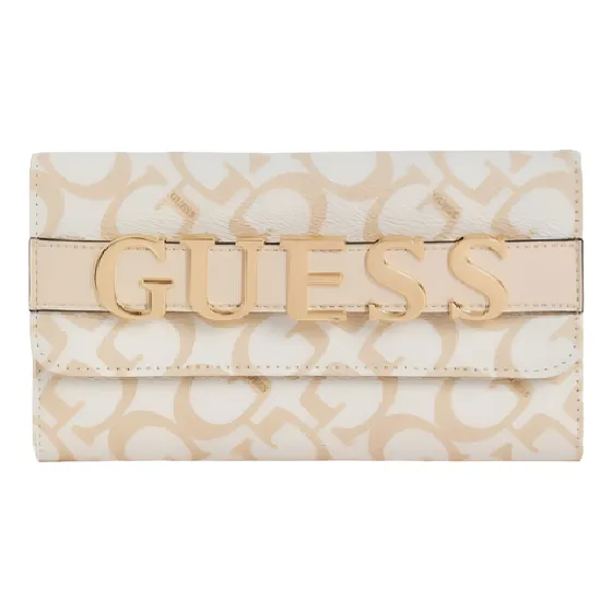 Billetera Guess Original Cuero Crema Tenerife Mujer