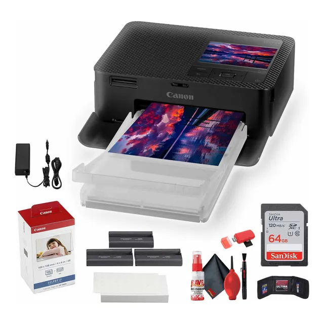 Impresora Fotográfica Canon Selphy Cp1500 Black + Set De Tin