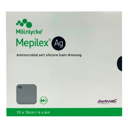 Mepilex Ag Apósito De Espuma De Poliuretano 10 Cm X 10 Cm
