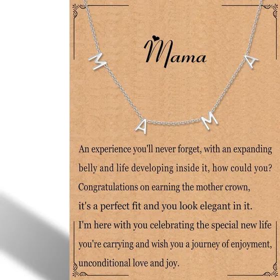 Collar Con Palabra Mamá  Regalo Cumpleaños Dia Madre