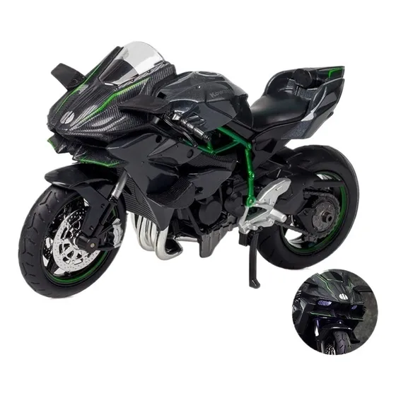 Kawasaki Ninjah2r Miniatura Metal Autos Luces Y Sonido 1: