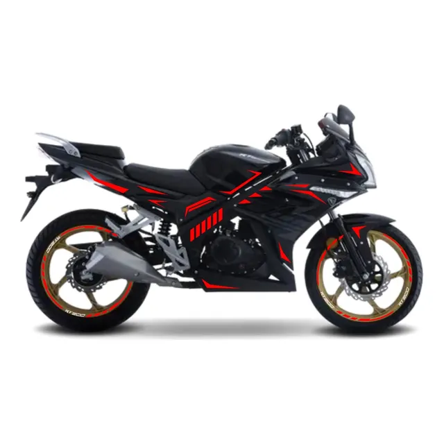Kit Stickers Reflejantes Completo Para Italika Rt200 Rines S
