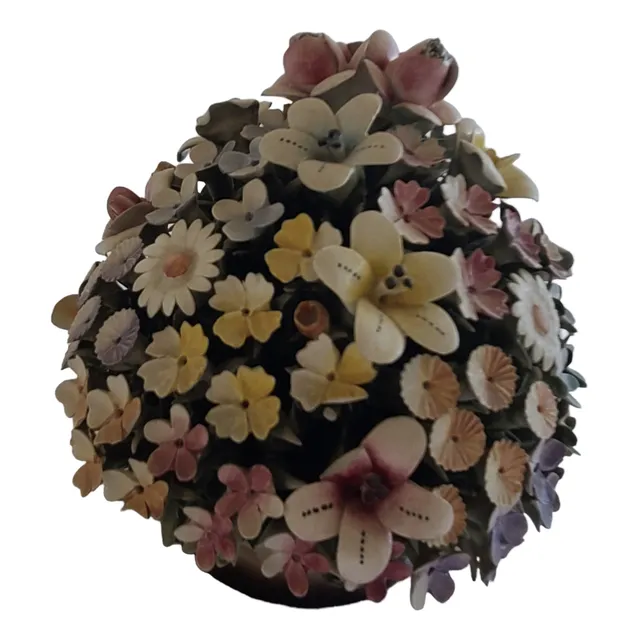 Centro De Mesa Floral De Porcelana Hecho A Mano
