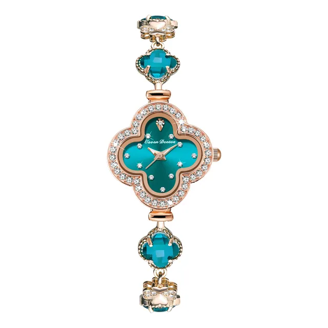 Reloj De Pulsera Femenino Con Brazalete De Trébol De Cuatro 