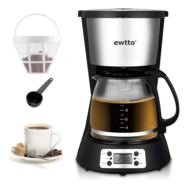 Cafetera Eléctrica De Goteo Programable Con Jarra De Cristal