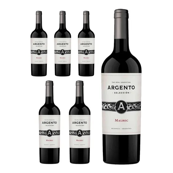 Vino Argento Malbec Orgánico 750cc Caja X 6 Bot. Quirino