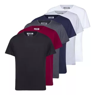 Kit 6 Camisetas Masculinas Lisa Basica 100% AlgodĂŁo Premium Kit 6 Camisetas Masculinas Lisa Basica 100% AlgodĂŁo Premium