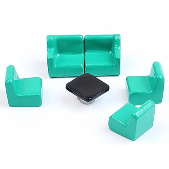 Miniatura De Sofá Mesa Maquete 1/100 05 Peças Minitec 672
