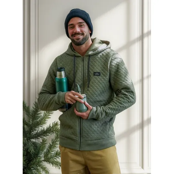 Campera Trown Matelasse Con Cierre Rustico