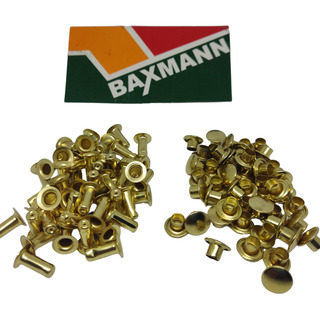 Kit C 100 Rebites Prata/dourado Ilhos Calota N5 Fe Baxmam Kit C 100 Rebites Prata/dourado Ilhos Calota N5 Fe Baxmam