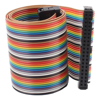 Uxcell Auxpin Con Conector De 40 Vías Idc Flat Rainbow Uxcell Auxpin Con Conector De 40 Vías Idc Flat Rainbow